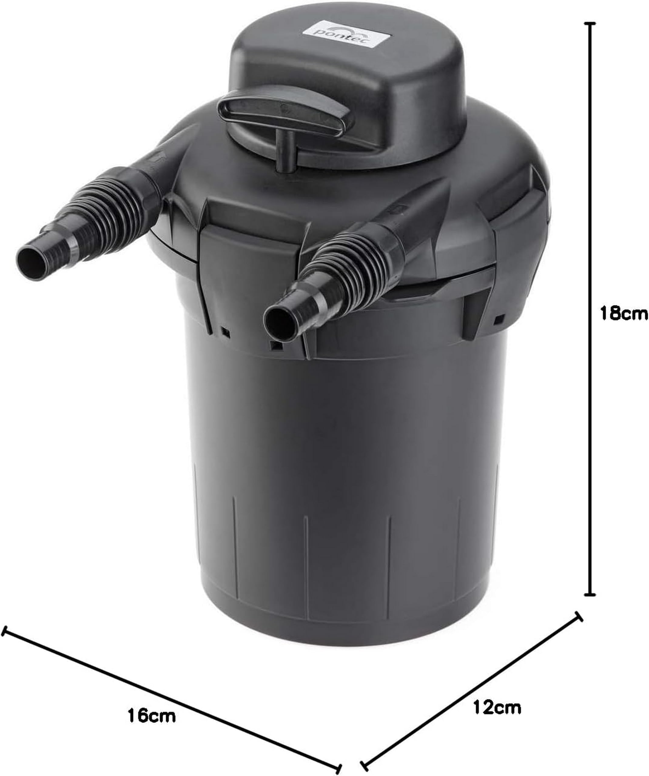 Pontec PondoPress Set 5000 Druckfilterset, Filterpumpe 1500 l/h, Teichfilter 7 Watt UVC