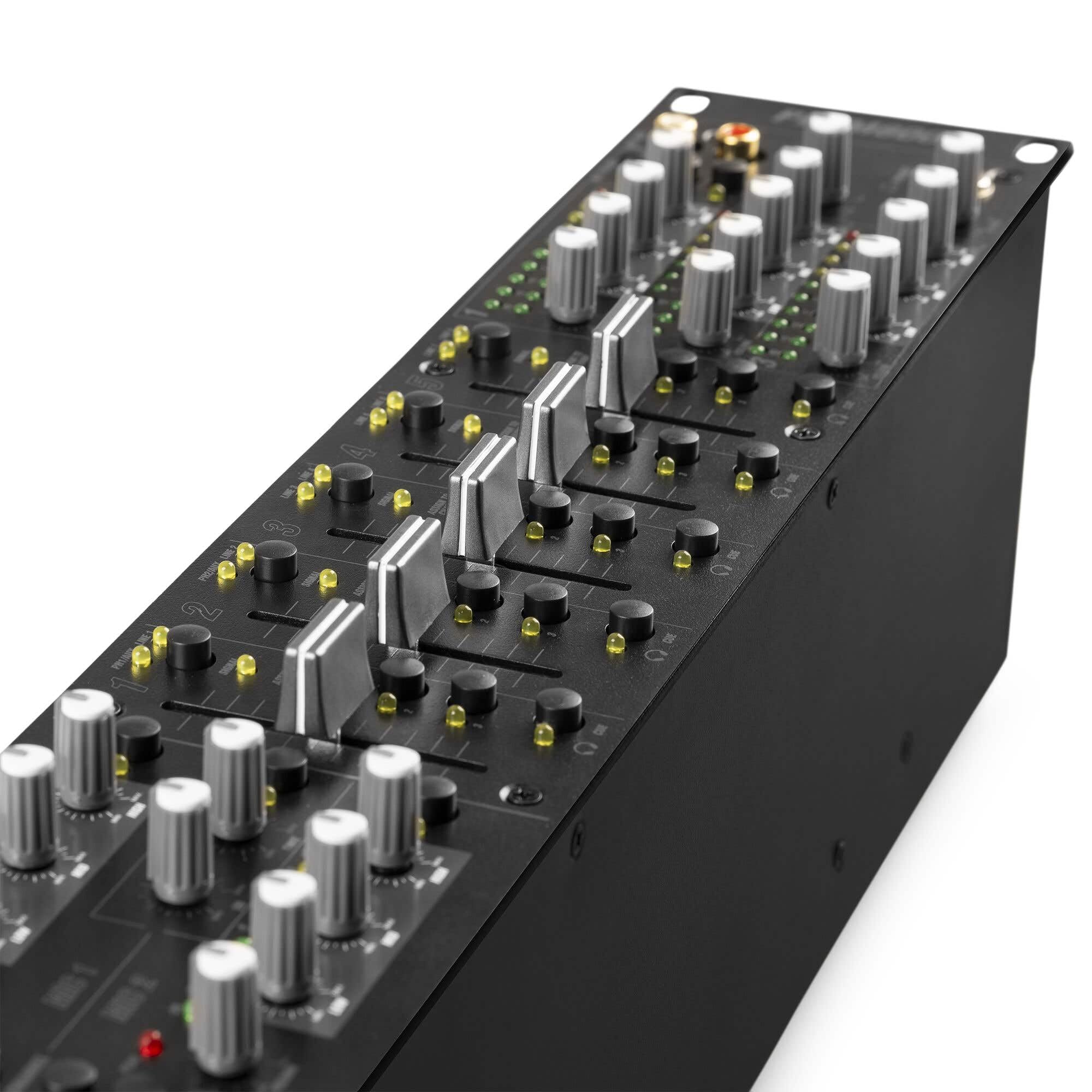Power Dynamics PDZM800 Audio Mischpult 3-Zonen Mixer für Lautsprecher Installationen - DSP, 5 Input + 2 MIC Input Kanäle, Talkover, CUE, 19" Rack 2U, XLR, Klinke, +48V Phantom