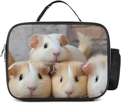 Insulated Lunch Bag for Women Men Reusable Lunch Box GuineaPigs Leakproof Lunch Cooler Bag for Office Work
