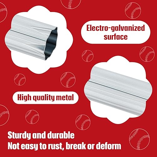 Miniatura 3 de Dunzy Crimped Style Ground Anchors for Baseball Bases Silver