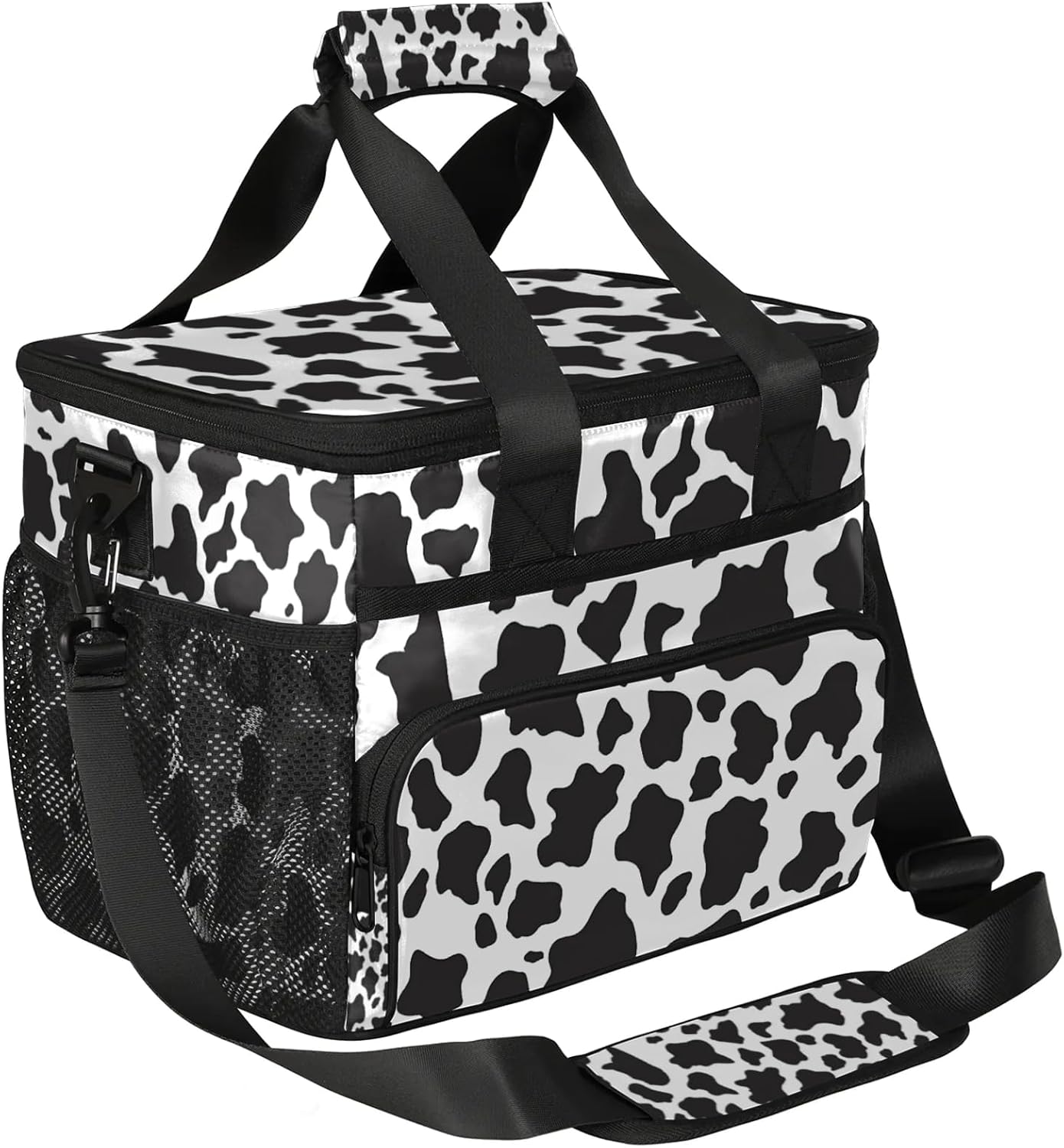 Cow Insulated Picnic Backpack Lunch Box for Women Men Picnic Basket Tote Lunch Bag Picnic Bag Portable Lunch Bags for Picnic, Beach, Work, Trip,Office, Camp