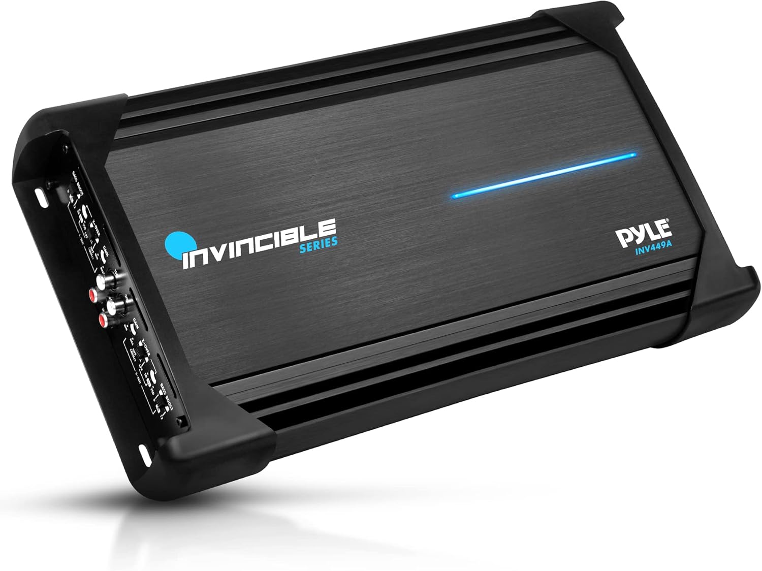 Pyle Amplificador Mosfet clase AB de 14 pulgadas, amplificador puente serie invencible, 4 canales 2000 vatios máximo, fuente de alimentación Mosfet