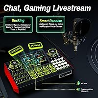 Vista 5 de Paquete de equipo de podcast G9 con micrófono de condensador de 3.5mm para transmisión en vivo, canto, juegos en PC/teléfono, paquete de micrófono