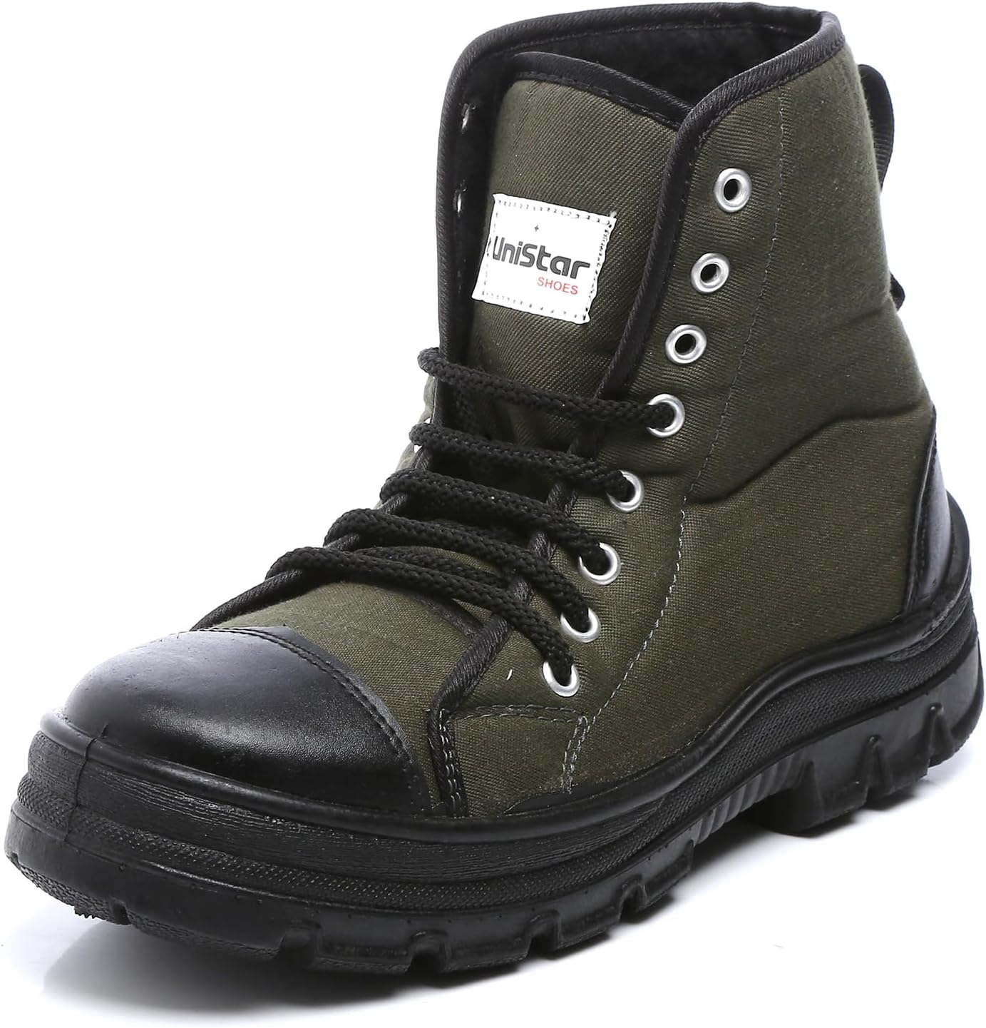 UnistarMen's Original Combat Army Boot Oil Stain Water Resistant Extra Cushion Inner Sole Trekking Riding Shoes