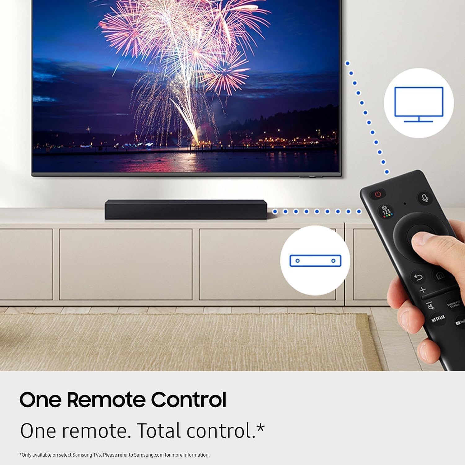 Samsung S-Series HW-400F 2.0ch with Built-in Woofer, Voice Enhance & Night Mode, Surround Sound Expansion, Adaptive Sound, Movie & Gaming