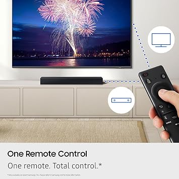 Samsung HW-B400F B-Series 2.0 Channel Soundbar with Built-in Woofer, Voice Enhance, Night Mode, Surround Sound Expansion, Bluetooth Compact Soundbar for Smart TV