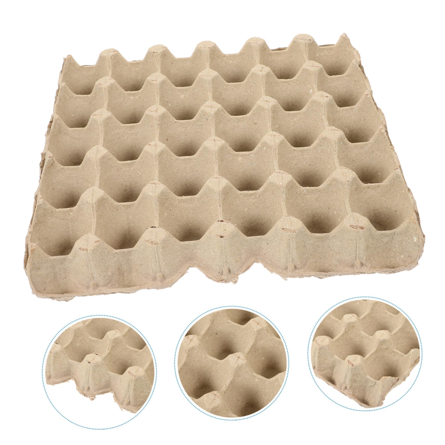 50 Eierkartons Aus Papierzellstoff - Wiederverwendbare Eierboxen Mit 4 Fächern & Deckel