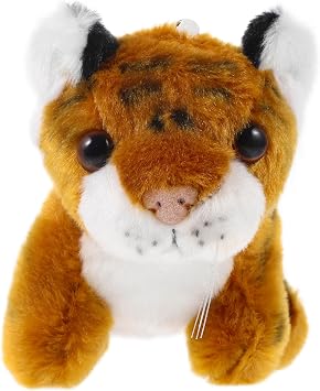 Brown Plush Tiger Keychain Soft Feel and Cute Cartoon Style, Adorable Bag Charm for Women and Friends, Fuzzy Purse Keyring Accessory for Daily Use