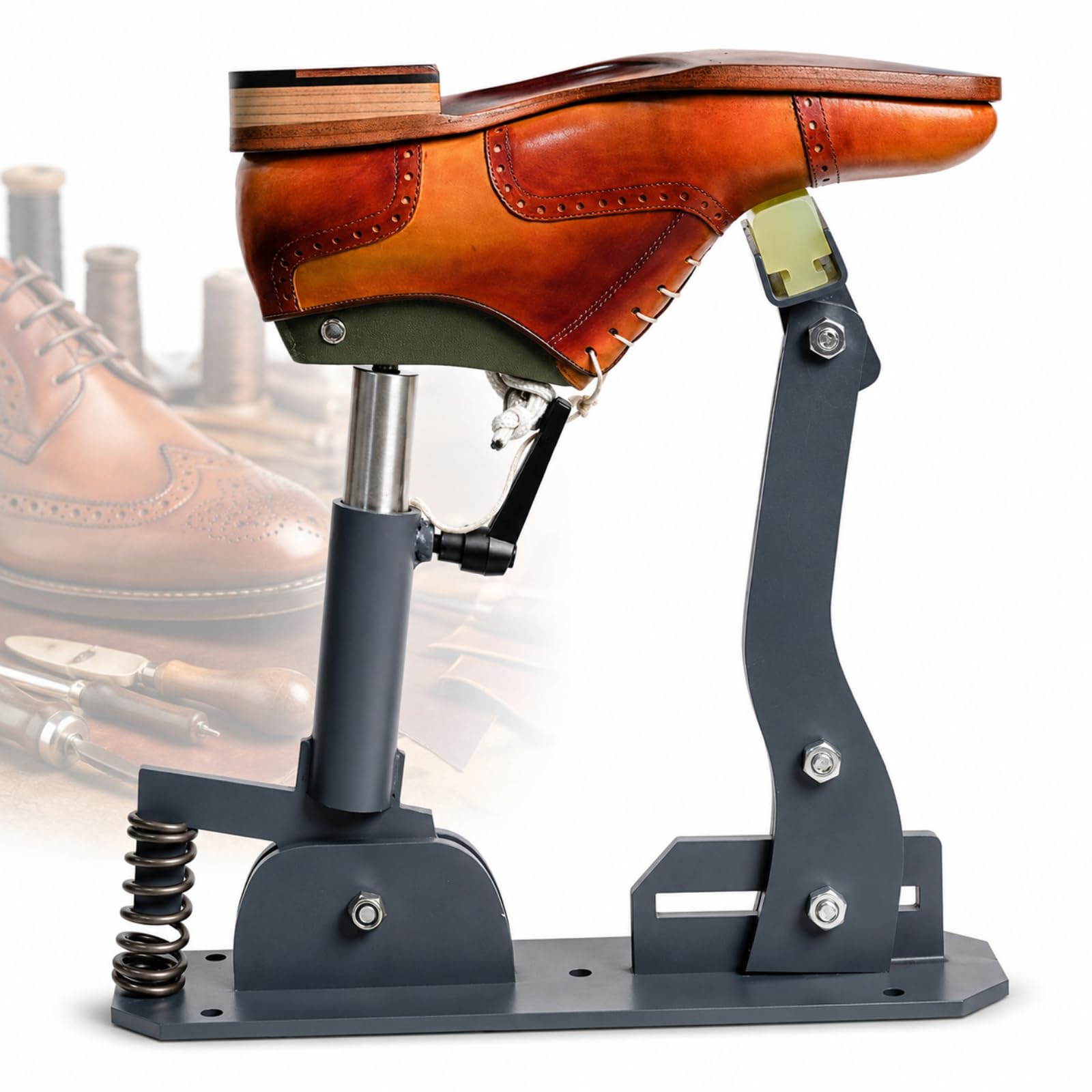 Telaio Manuale per Cucire Scarpe, Supporto per Cucire Scarpe A Mano, Strumento Calzolaio Senza Base con Supporto A Molla per La Riparazione di Scarpe in Pelle