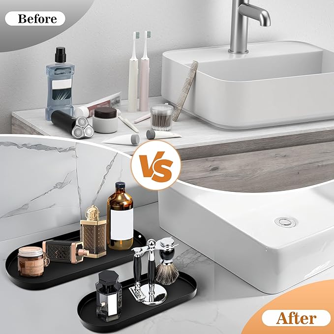 Bandeja Organizadora para Tanque de Inodoro Novalunae, Negro, Metal miniatura 5