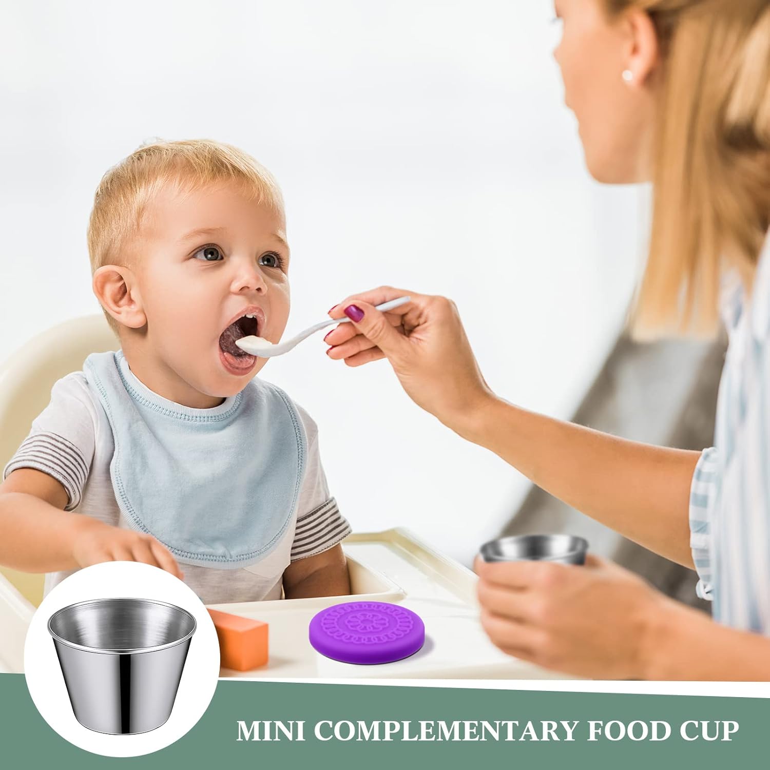 20 Pack 2.5 oz Salad Dressing Container Small Condiment Containers with Leakproof Silicone Lids Stainless Steel Reusable Dipping Sauce Cups for Lunch Box Picnic Travel Kitchen Storage - Image 6