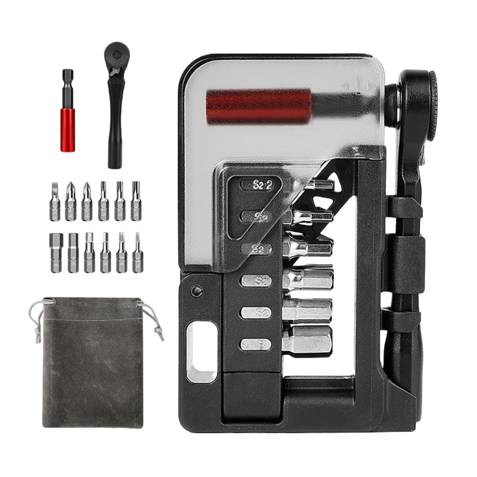 Kit de clés à cliquet pour vélo avec embouts hexagonaux