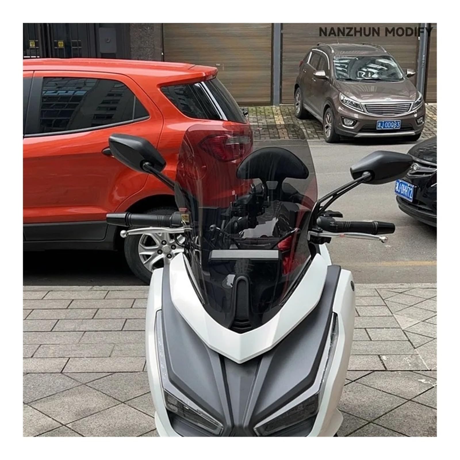 Parabrisas Pantalla Moto Kit De Deflectores Viento para Motocicletas para S&ym Jet 14 Y para EVO 125, 150 200. Incluye Parabrisas Delantero, Visera Completo