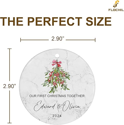 Miniatura 69 de FLOCHIL Adorno familiar personalizado para árbol de Navidad, adorno de Navidad familiar personalizado con foto de nombre, familia de 3, 4, 5 adornos