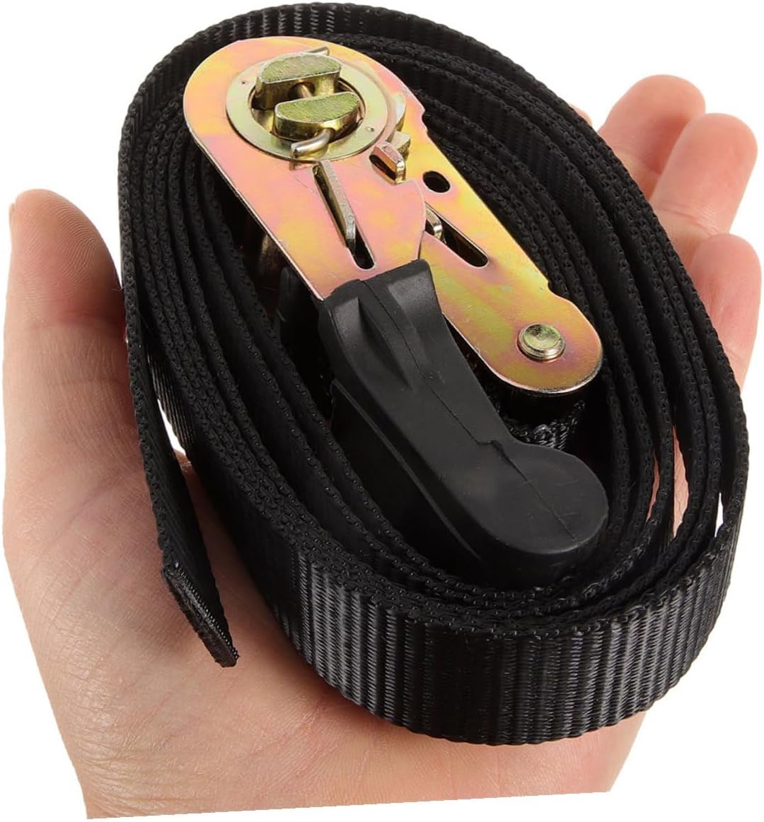 Heavy-Duty Ratchet Cargo Straps Tie-Down Set 3pcs 2.5cm X 2m with Ratcheting Tensioner for Motorcycle Lashing and Automotive Load Securing