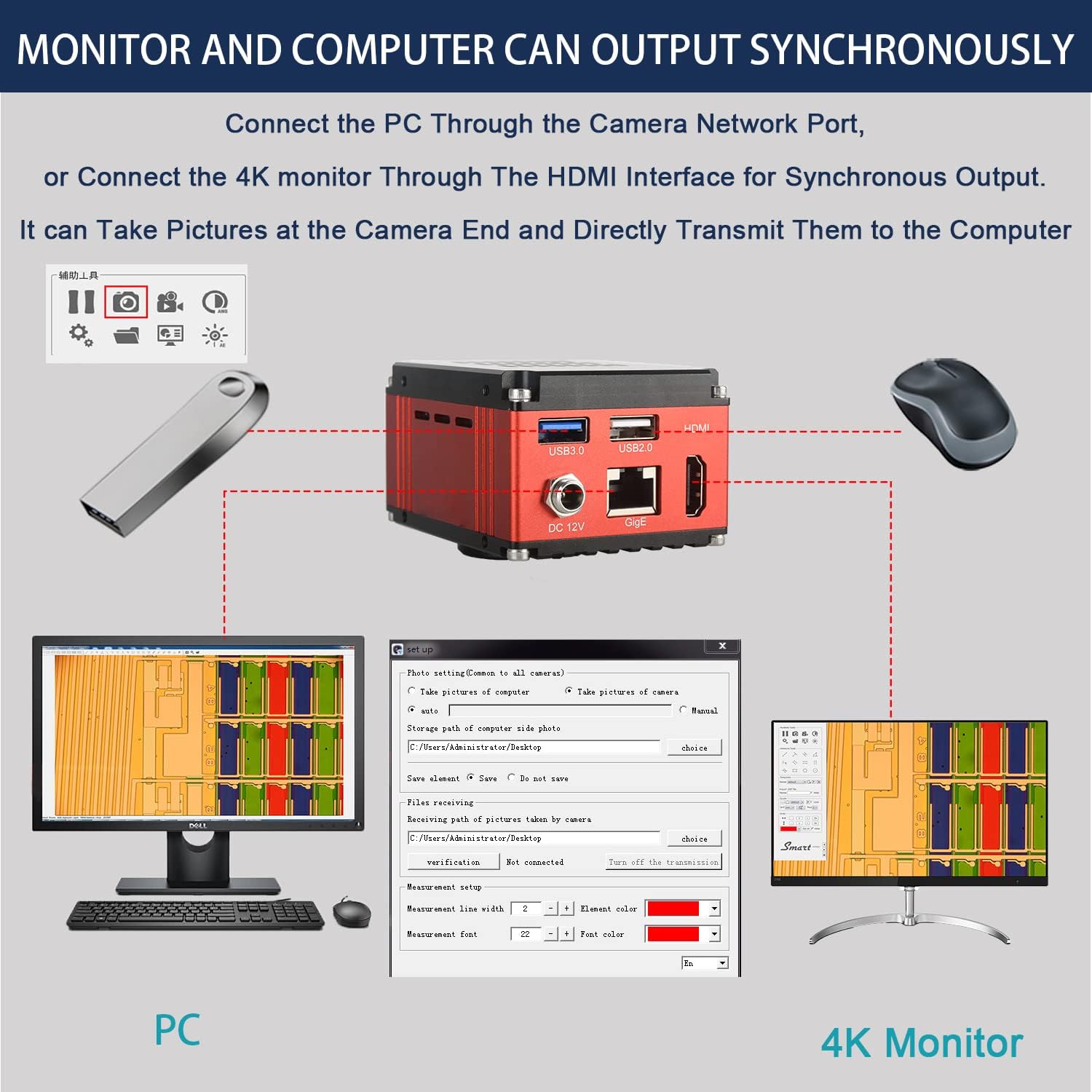 193X-1935X Trinocular Light and Dark Field Metallographic Microscope 4K HD Imaging Supports Measurement,Photography and Video Recording