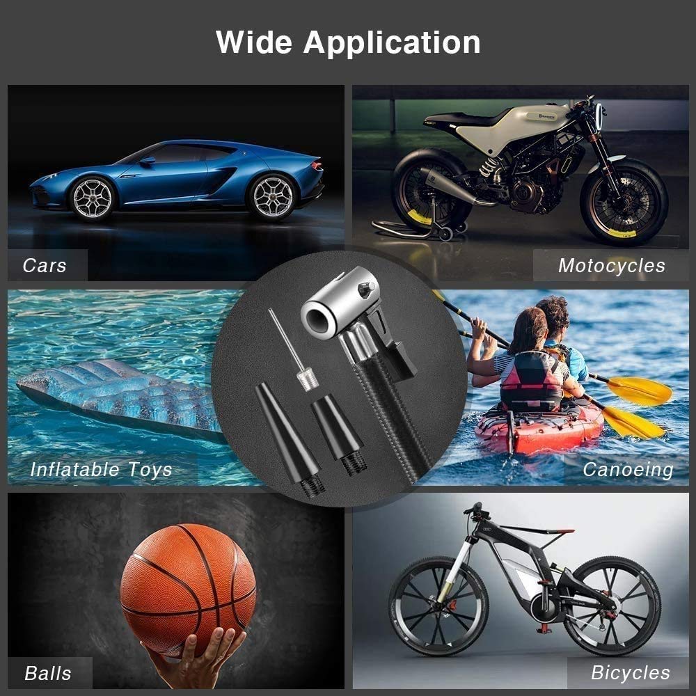Inflador de Auto Tire Digital, 1 2V DC Bomba de compresor de aire para neumáticos de automóviles, 150 PSI Auto apagado con emergencia DIRIGIÓ Flasher, cable largo para automóvil, bicicleta, motoc