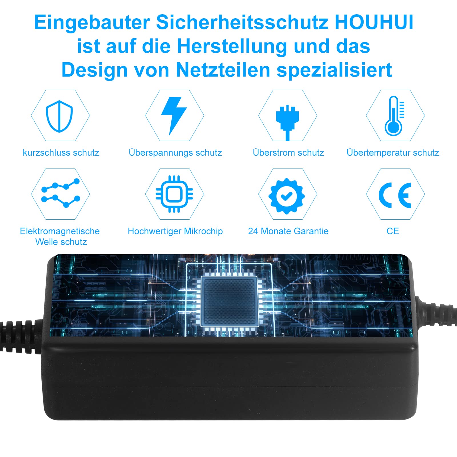 24V 4A Netzteil Adapter, AC 100-240V~50/60hz bis DC 24 Volt 4 Amp 96W Stromversorgung für LED Streifen, TVs DVD LCD Monitor Funkgerät Kamera - Euro Stecker 5,5 * 2,5/2,1mm