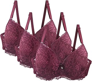 Lote de 3 soportes para garganta, sujetador para mujer, encaje con marco para mujer, sexy, sujetador, colores puros, lencería francesa, bralette clásica, básica, casual, sujetador a la moda