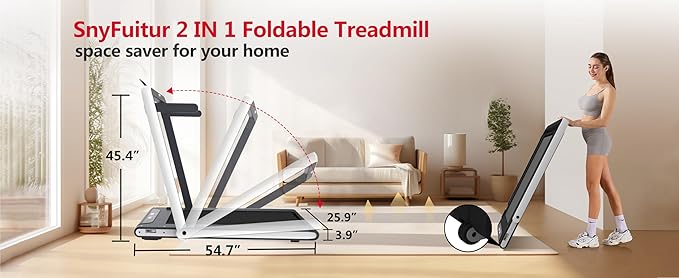 Caminadora Eléctrica Plegable 2.5 hp, Capacidad 120 kg, Blanco miniatura 5
