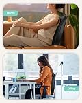 Snailax Massager du dos avec chaleur, masseur du cou inférieur du dos Shiatsu pour tissus profonds, 3D Oreiller de massage pour les jambes d'épaule de cou arrière