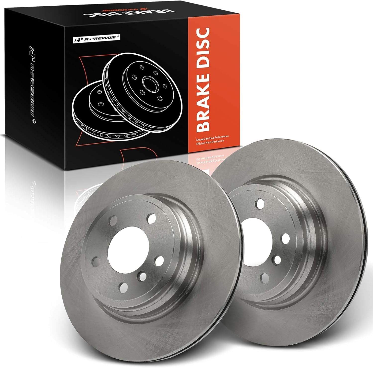 A-Premium 12.99 inch (330mm) Rear Vented Disc Brake Rotors Compatible with Select BMW Models - 328i, 330i, 330i GT xDrive, 335i, 335i xDrive, 340i, 428i, 430i, 430i Gran Coupe, 435i, 440i, 2-PC Set