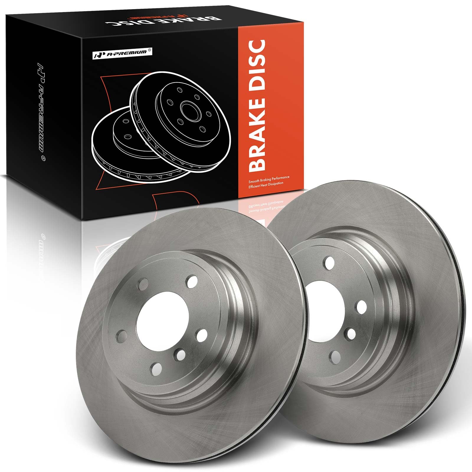 A-Premium 12.99 inch (330mm) Rear Vented Disc Brake Rotors Compatible with Select BMW Models - 328i, 330i, 330i GT xDrive, 335i, 335i xDrive, 340i, 428i, 430i, 430i Gran Coupe, 435i, 440i, 2-PC Set