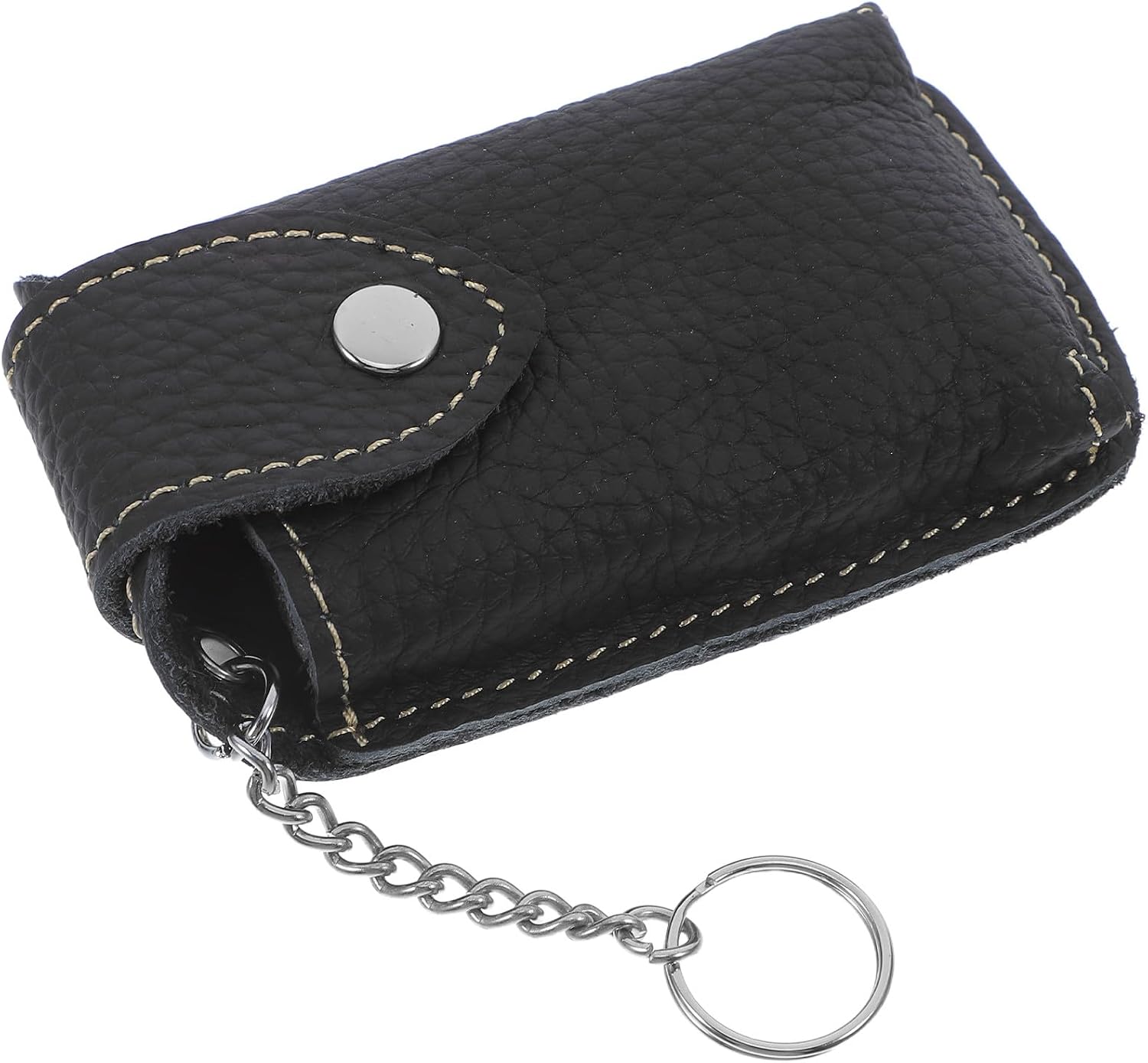 Leather Car Key Fob Holder Case for Men Universal Mini Key Pouch with Belt Loop for Business Use