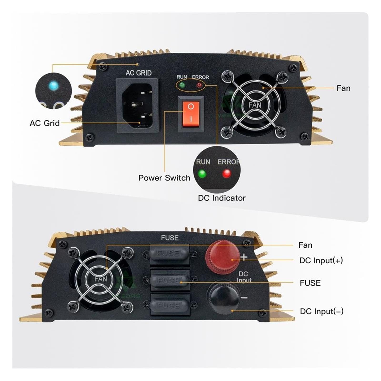 Home Solar Inverter, inverter fotovoltaico con convertitore solare 400W