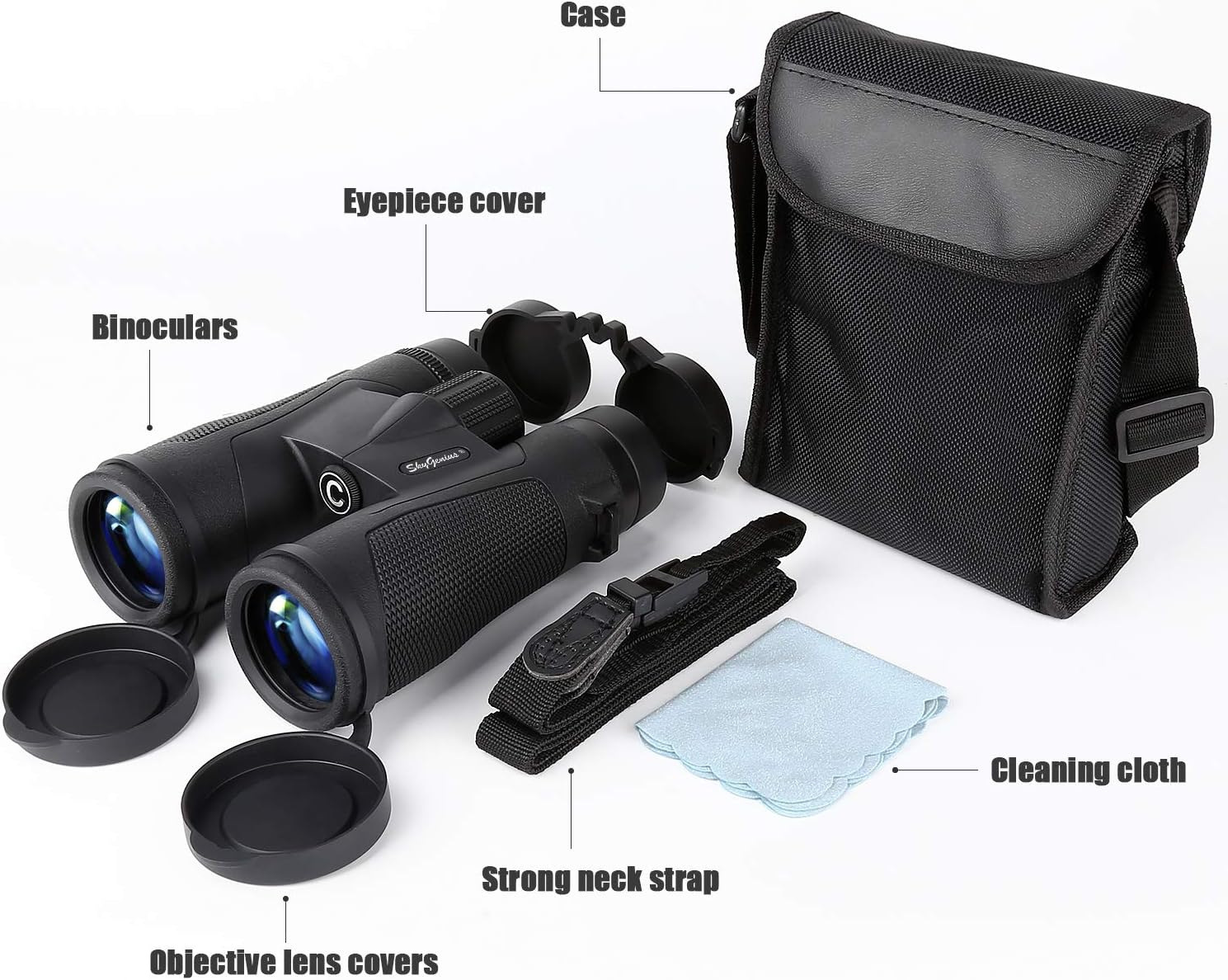 Blасk Frіdау Clеаrаnсе SkyGenius 10x42 Binoculars for Bird Watching, Antifog Waterproof Binoculars for Adults, Bak-4 Roof Prism Quick Focus HD Binoculars for Sporting Event Sightseeing with Strip
