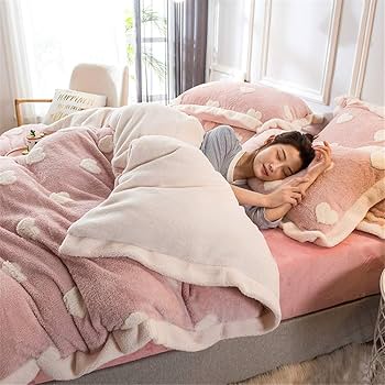 Amazon｜掛け布団カバー4点セット ボア ボックスシーツ式 暖か 寝具