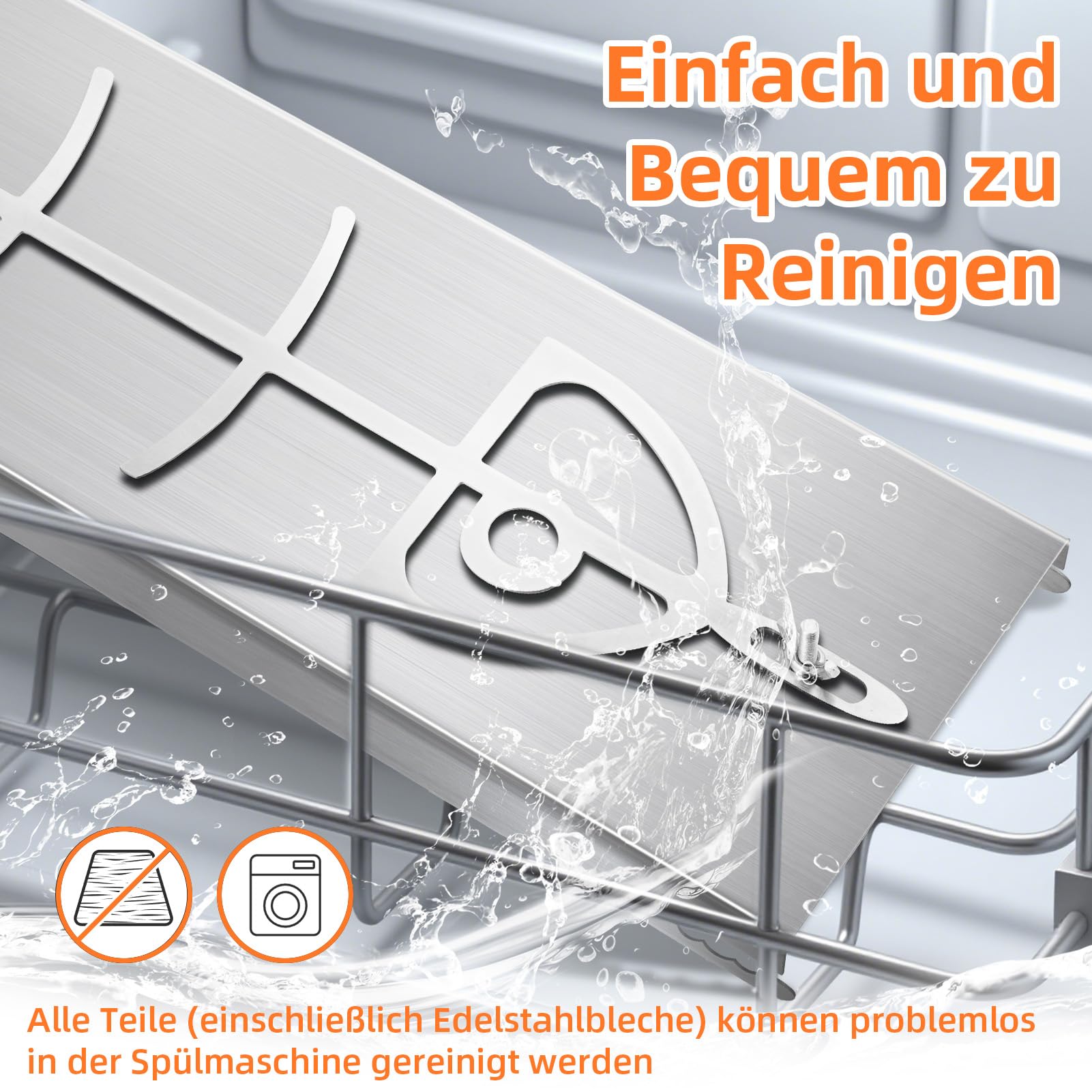 Flammlachsbrett Lachsbrett aus Edelstahl für Feuerschale und Kugelgrill Grill Feuerstelle Feuerschalen | Flammlachsbretter mit Halterung 180° Wendefunktion 5 Fach Verstellbar 58.5X16cm