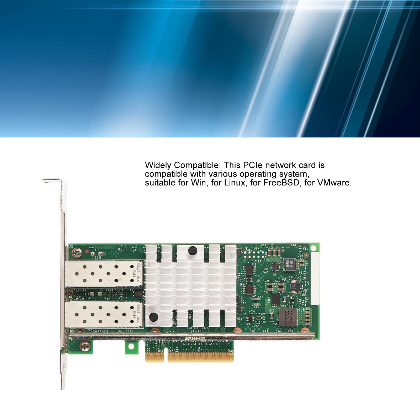 Aramox 10Gbps Serwerowa Karta Sieciowa, PCI Express X8 SFP+