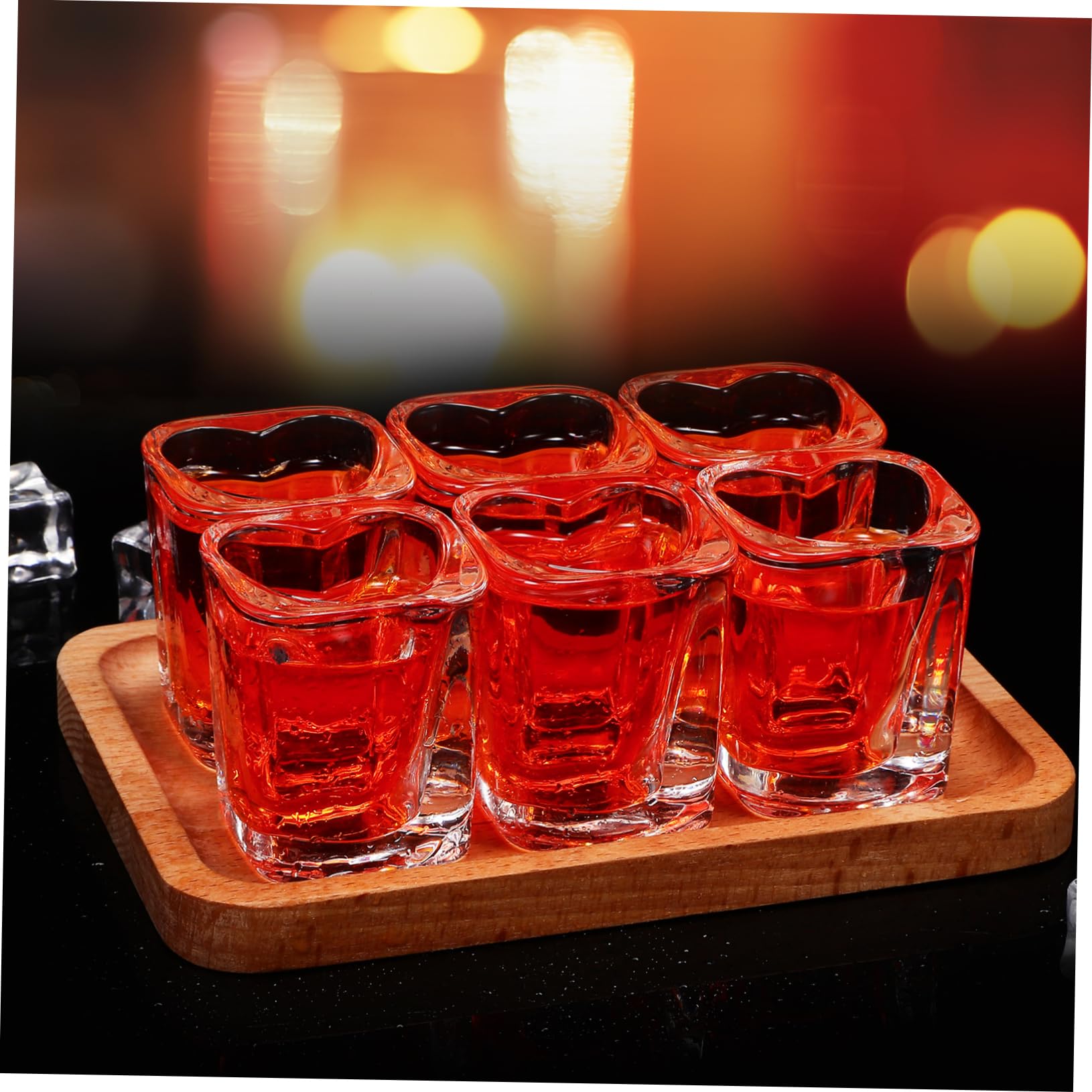 6pièces Lot de Verres à Shot Forme de Cœur Mignons et Originaux pour Cocktails et Boissons Festives