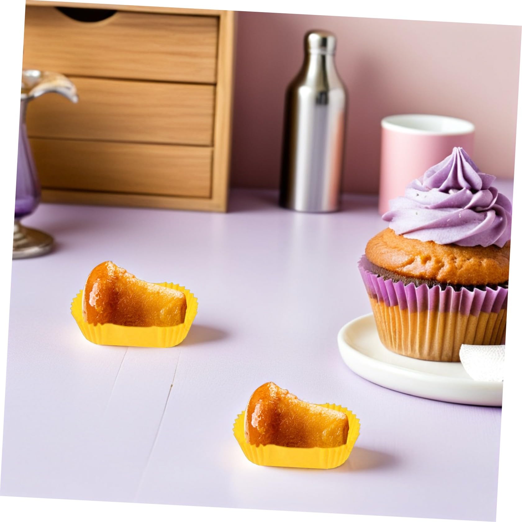 Angoily 2000 Pezzi Set da 2000 Pirottini di Carta Rettangolari Antiaderenti per Cupcake, Stampi per Torta Fatti in Casa in Carta Leggera, per Feste, Matrimoni e Panetteria
