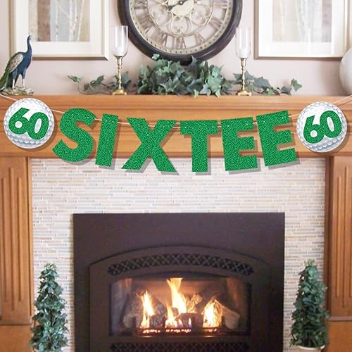 Miniatura 4 de Decoraciones de 60 cumpleaños para mujeres y hombres, pre-encordados con purpurina para fiesta de cumpleaños, cartel divertido para fiesta de