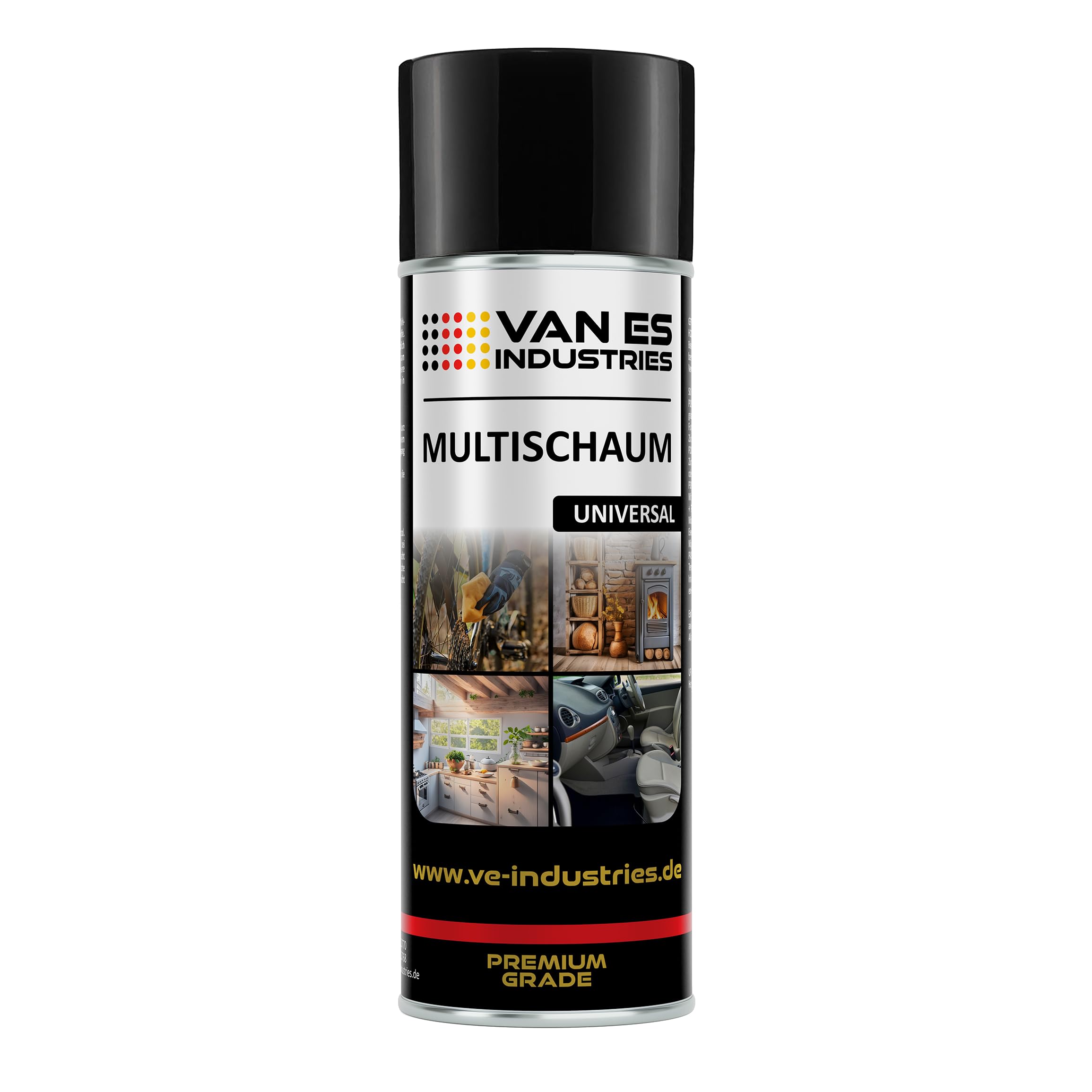 VE Industries | VAN ES Multi-Schaum 12 x 400ml | Universal Schaumreiniger für Polster, Scheiben, Kunststoff und Metall | Ultra Clean Aktivschaum
