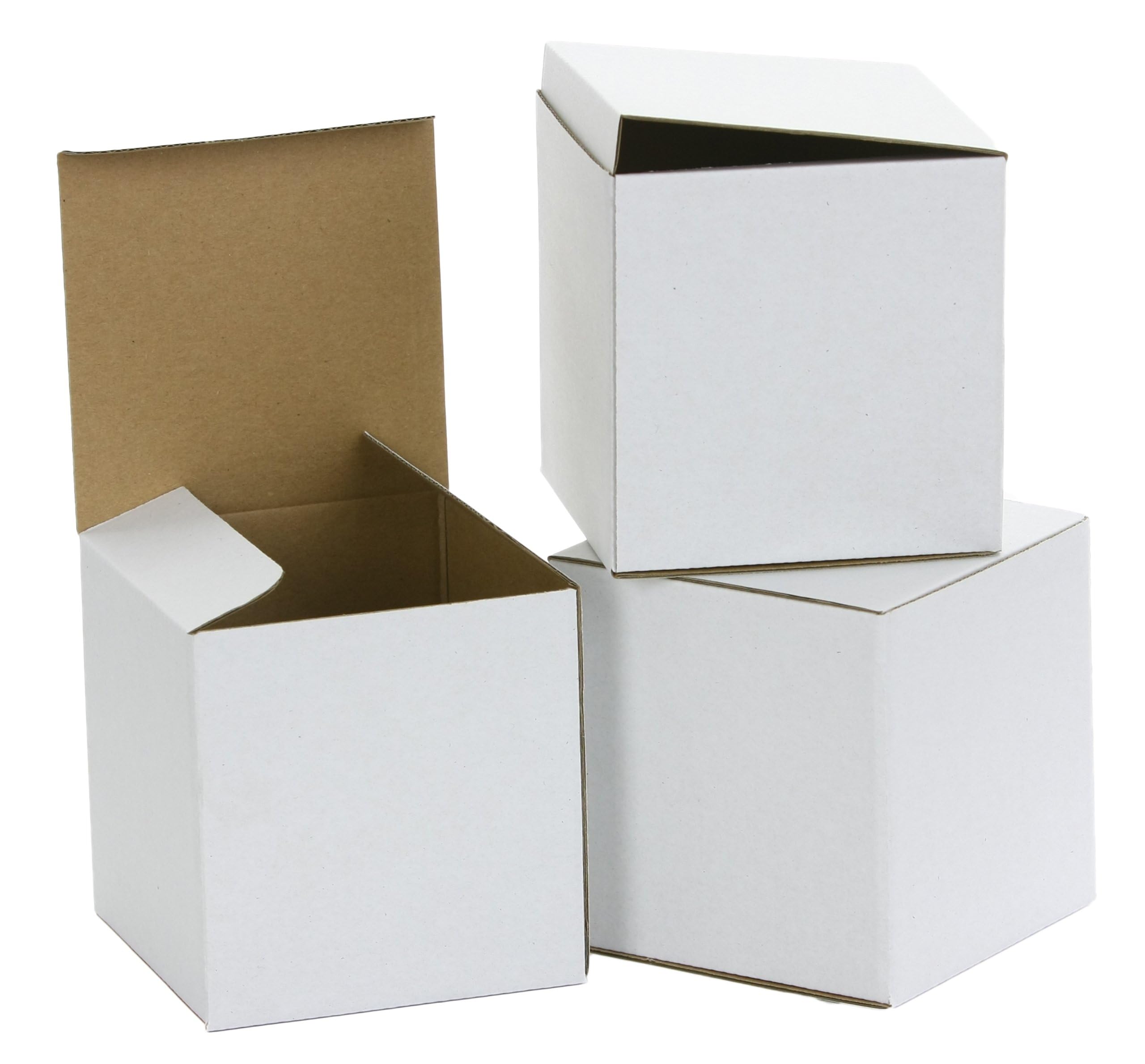 100x100x100 mm Faltkarton 200 Stück Versandkarton klein E-commerce Karton 1-Wellige 400G WeiB Kartonage Verpackung Postkarton Versandschachtel Paket Päckchen