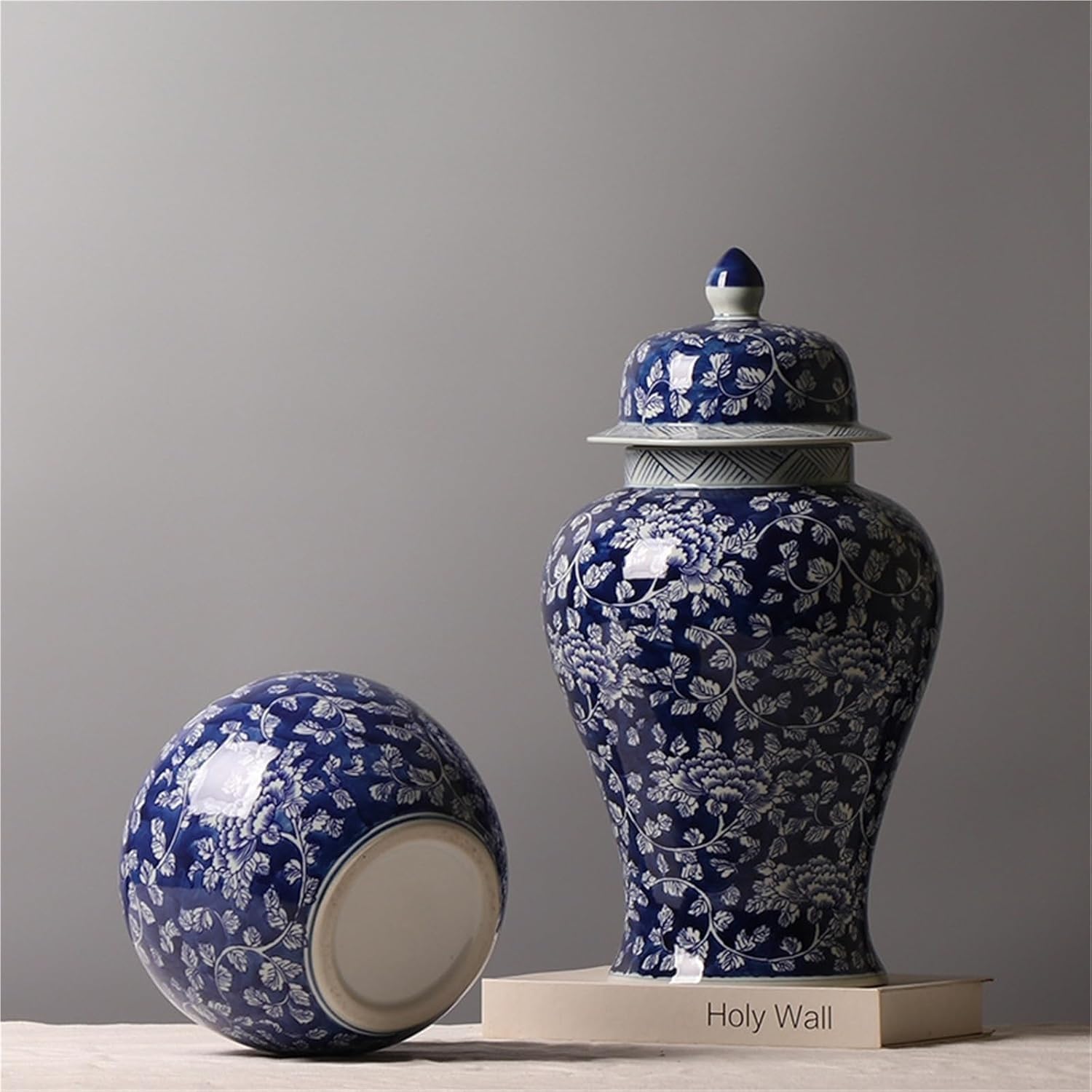 Jarro De Jengibre Jarrón De Cerámica De Porcelana China Azul Y Blanco Decoración De Mesa De Estante Antiguo, Small