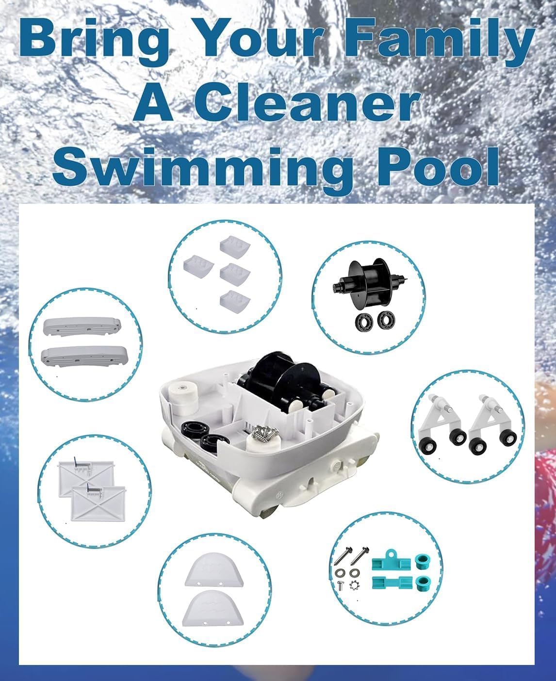 AXV417WHP Pool Cleaner Pod Swing Kit and AXV621DAT A-Frame/Turbine Kit, Fit for Hayward, Navigator, Arneson, Pool Vac Plus, Pool Vac Ultra Pool Cleaner