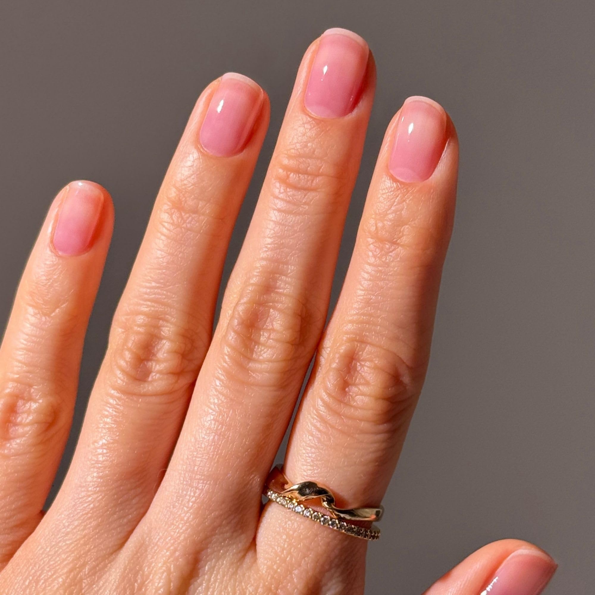 LONDONTOWN Sheer Strength Blush – Durcisseur d'ongles teinté 2 en 1 avec finition gelée, Concord, 11,8 ml
