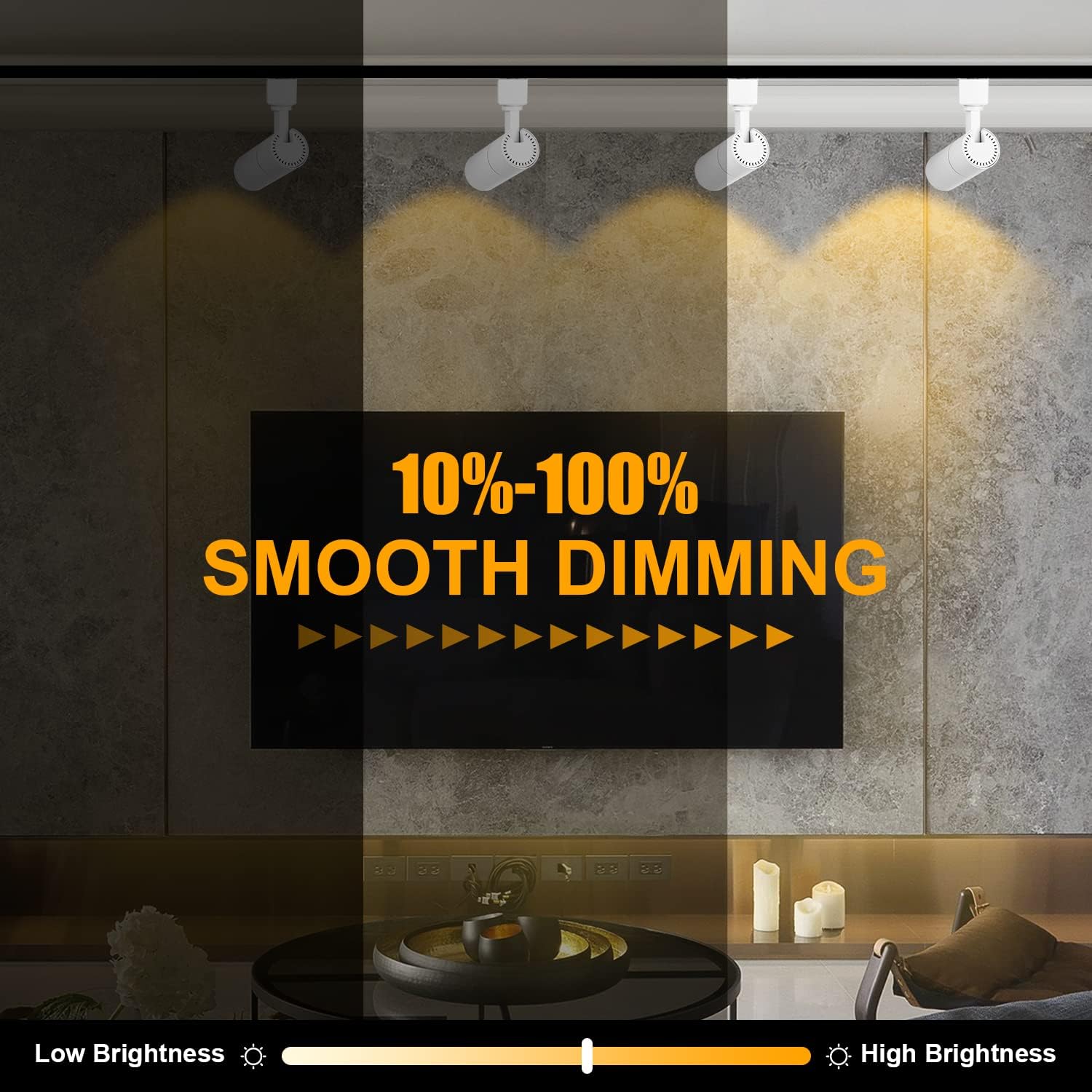 EAGLOD 12W H Track Lighting Heads,LED Halo LED Track Light Heads Dimmable CRI90+ Track Spotlight for Kitchen,Wall, Task Retail 3000K Warm White 120V 36°Angle 6 Pack (White)