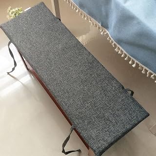Waigg Kii 4cm Bench Cushion 2 3 Seater Indoor Outdoor,Thick Garden Bench Seat Cushion Pad 100/120cm,Long Chair Bench Cushion for Dining Patio (100x30x4cm,M)
