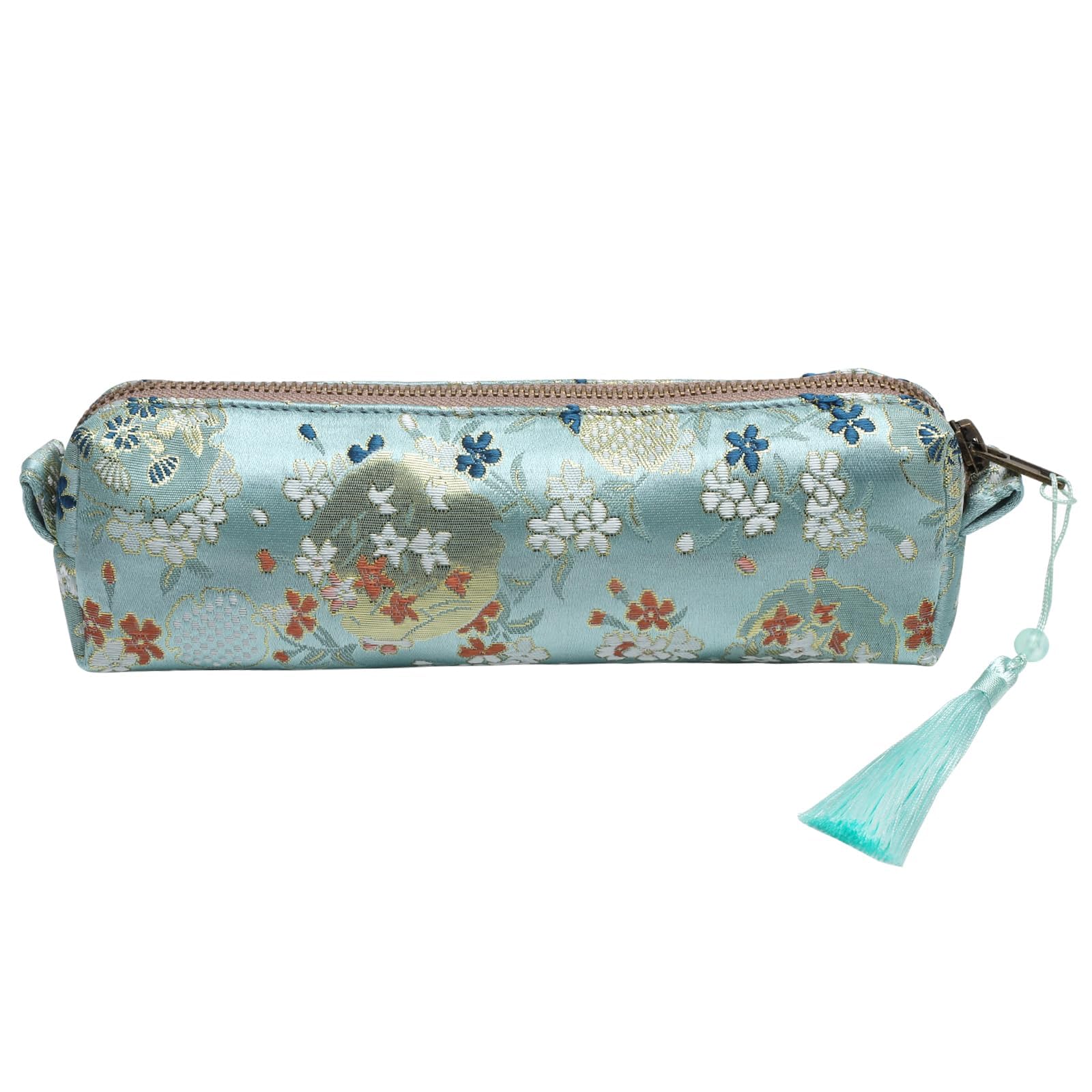Astuccio vintage con girasoli, per la scuola, per penne e penne, con fiori floreali, da donna, per trucchi, da ufficio, da viaggio, con cerniera