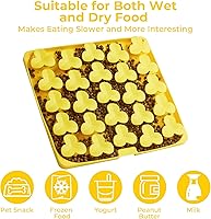 Vista 4 de Puzzle Feeder Alfombrilla para olfatear para perros, tapete para lamer para comer más lento, juguetes de rompecabezas para perros de razas grandes