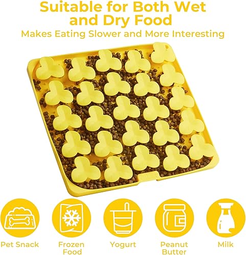 Miniatura 4 de Puzzle Feeder Alfombrilla para olfatear para perros, tapete para lamer para comer más lento, juguetes de rompecabezas para perros de razas grandes y