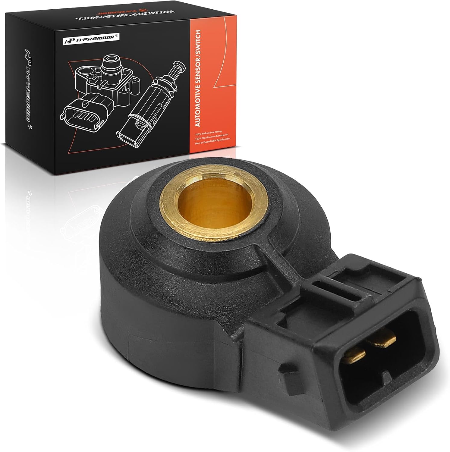 A-Premium Ignition Knock Detonation Sensor Compatible with Mercedes-Benz C220, C230, C250, C280, C300, C350, C36 AMG, C63 AMG, E320, E350, E550, E63 AMG, GLK350, ML550, S320 & Dodge Sprinter 2500 3500