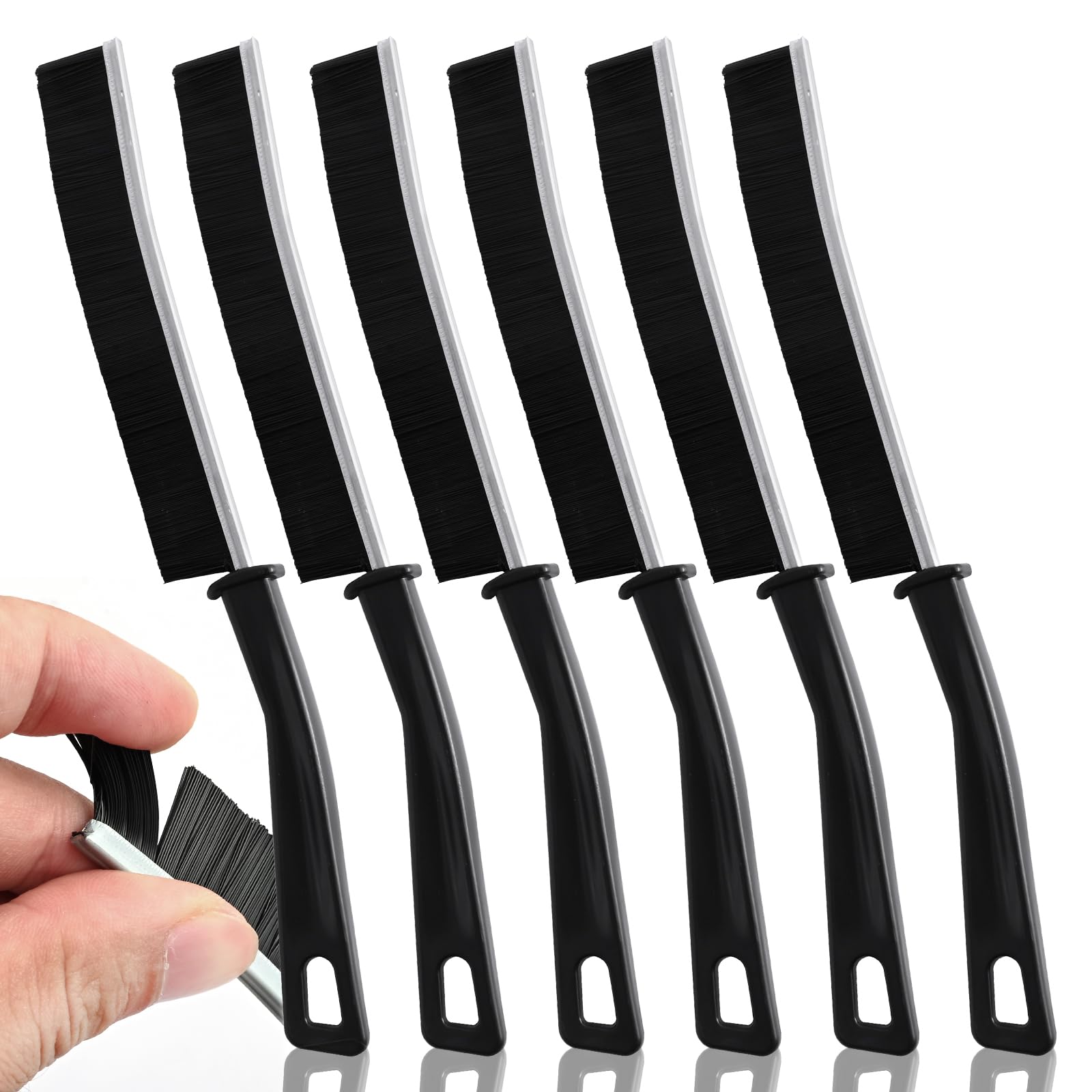 Set 6 Spazzole Per Pulizia Fessure - Multiuso Per Fughe, Auto E Casa - Setole Dure