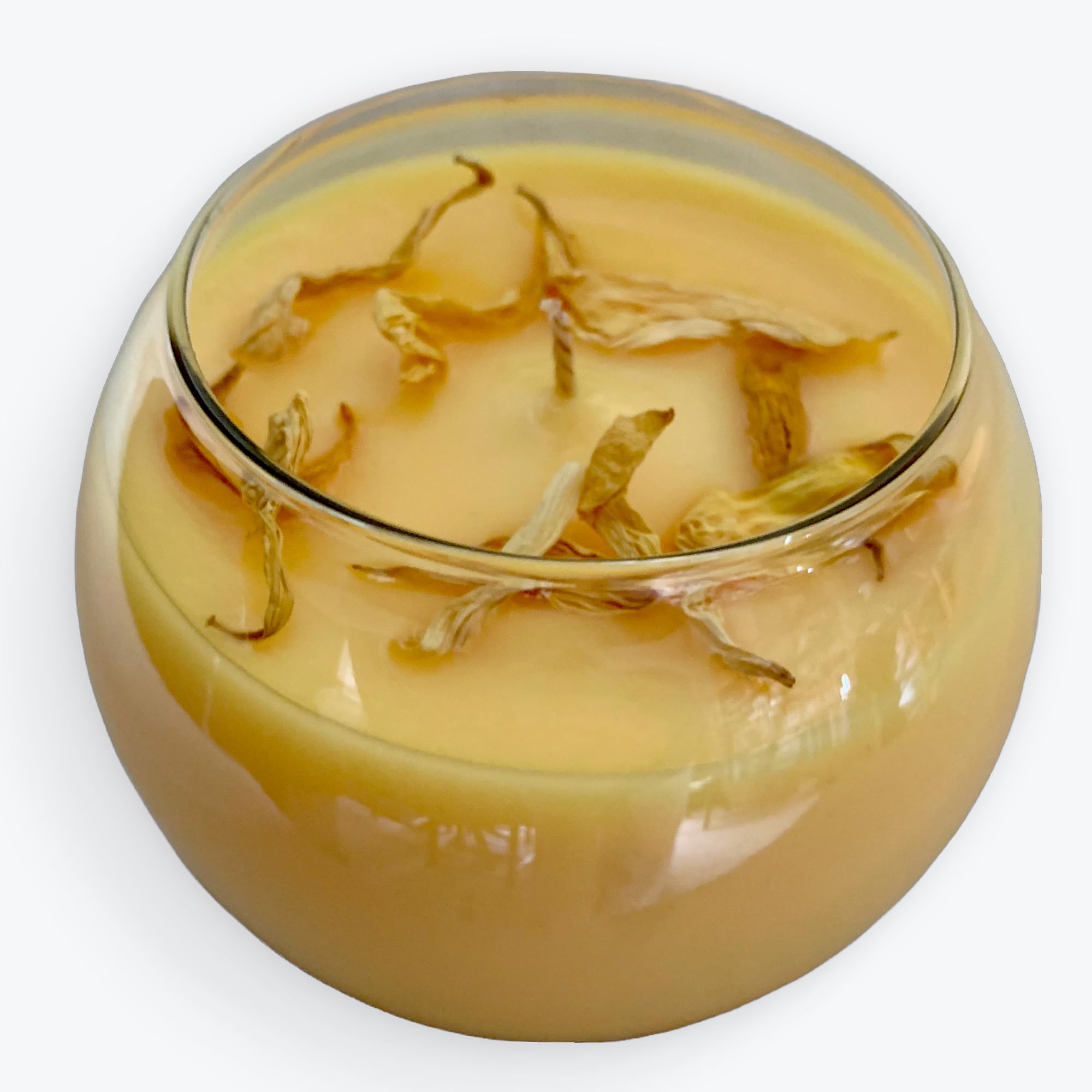 Clachaig Candles Yellow Handpoured 100% Organic Vanilla Sunflower Scented Bowl Candle