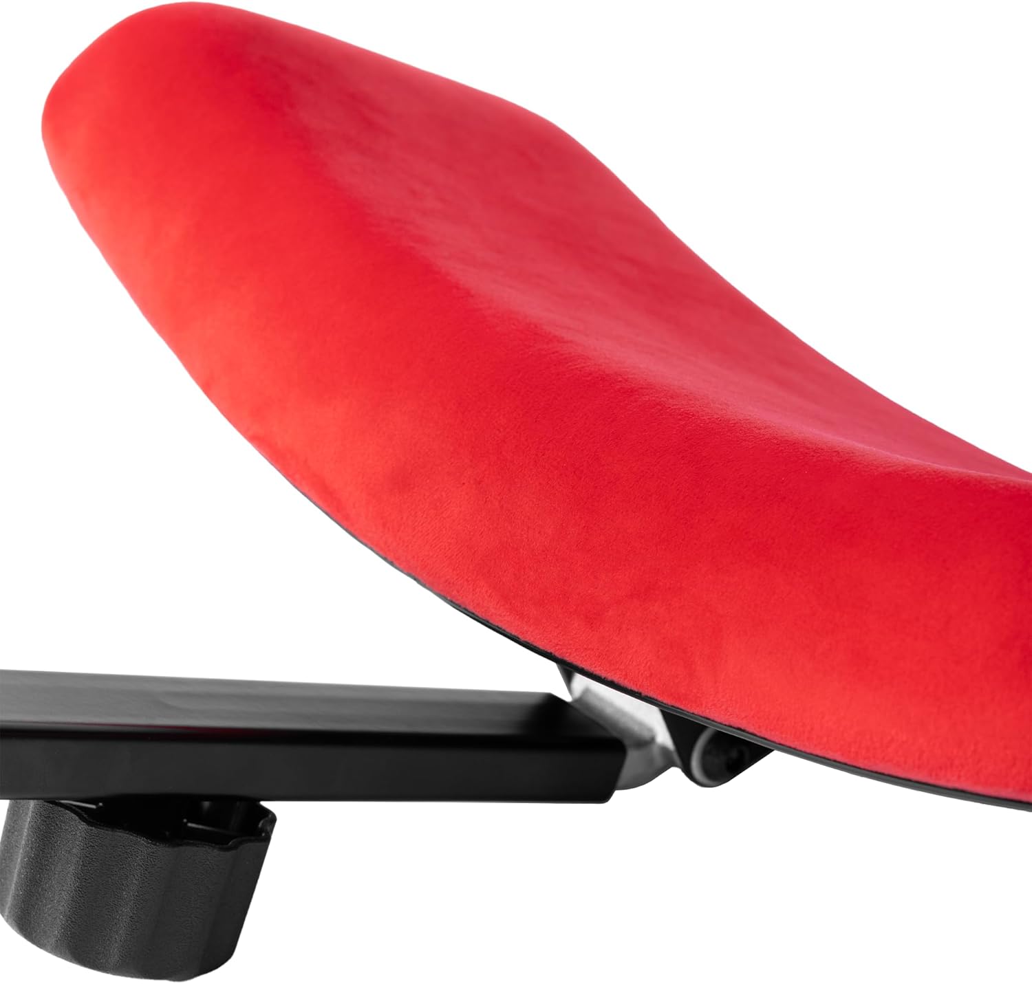Gator Percussion Series 2" Padded Ergonomic Drum Throne Backrest Air Glide and Spindle Saddle Seat Style Thrones, Height-Adjustable Design, Red with Red Velour Surface, (GP-DTH-BR-RD)